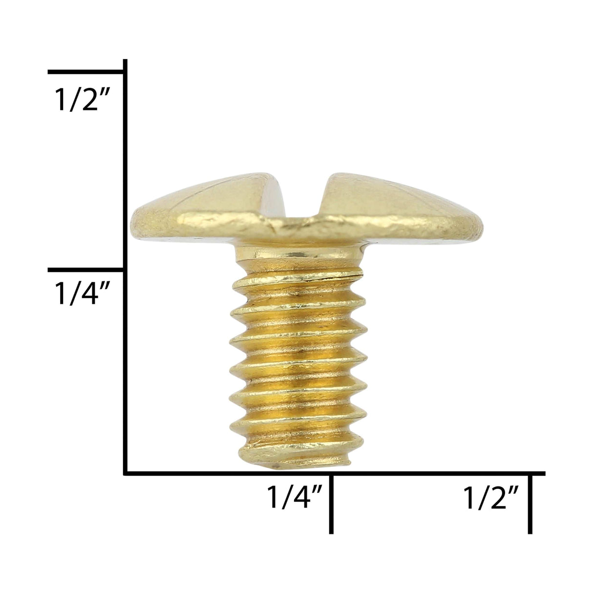 Ohio Travel Bag Fasteners 1/4" Brass, Screw Only, Solid Brass, #L-156SC-1-4-SB L-156SC-1-4-SB