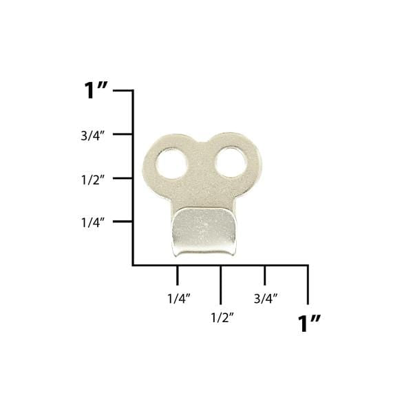 Ohio Travel Bag Fasteners 1/4" Nickel, Boot Hook, Steel, #A-309-NP A-309-NP
