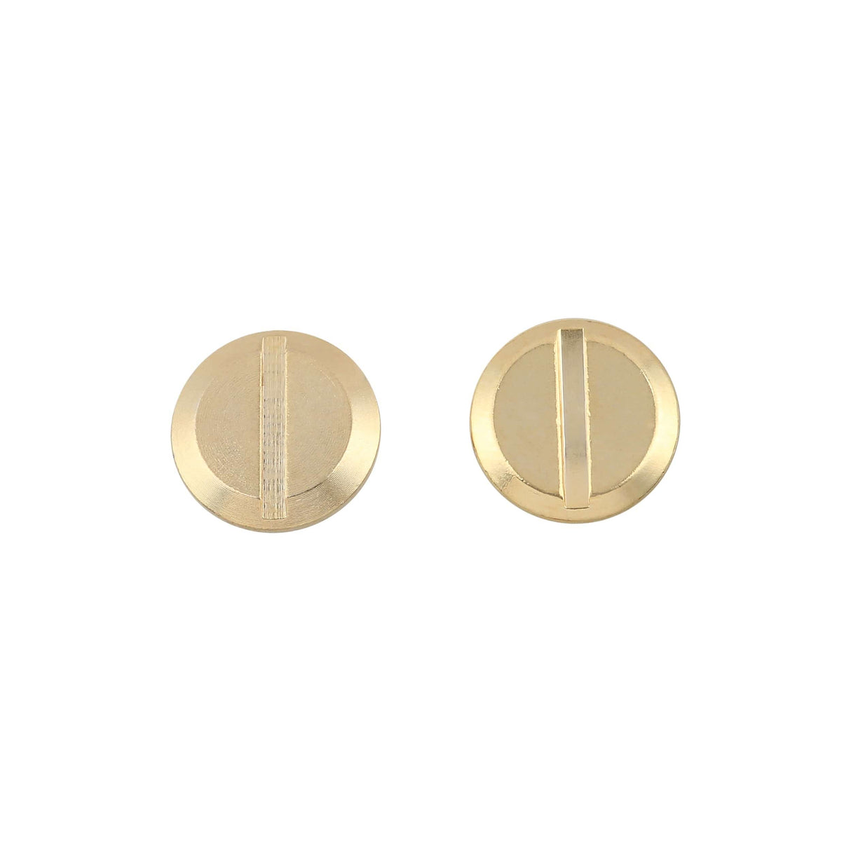 Ohio Travel Bag Fasteners 1/4" Shiny Gold, Flat Top Chicago Screw, Solid Brass, #P-2334-GOLD P-2334-GOLD