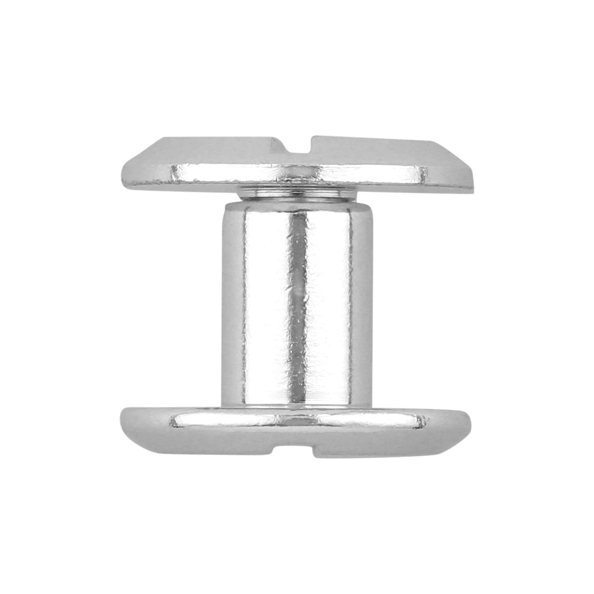 Ohio Travel Bag Fasteners 1/4" Shiny Nickel, Flat Top Chicago Screw, Solid Brass, #P-2334-NIC P-2334-NIC