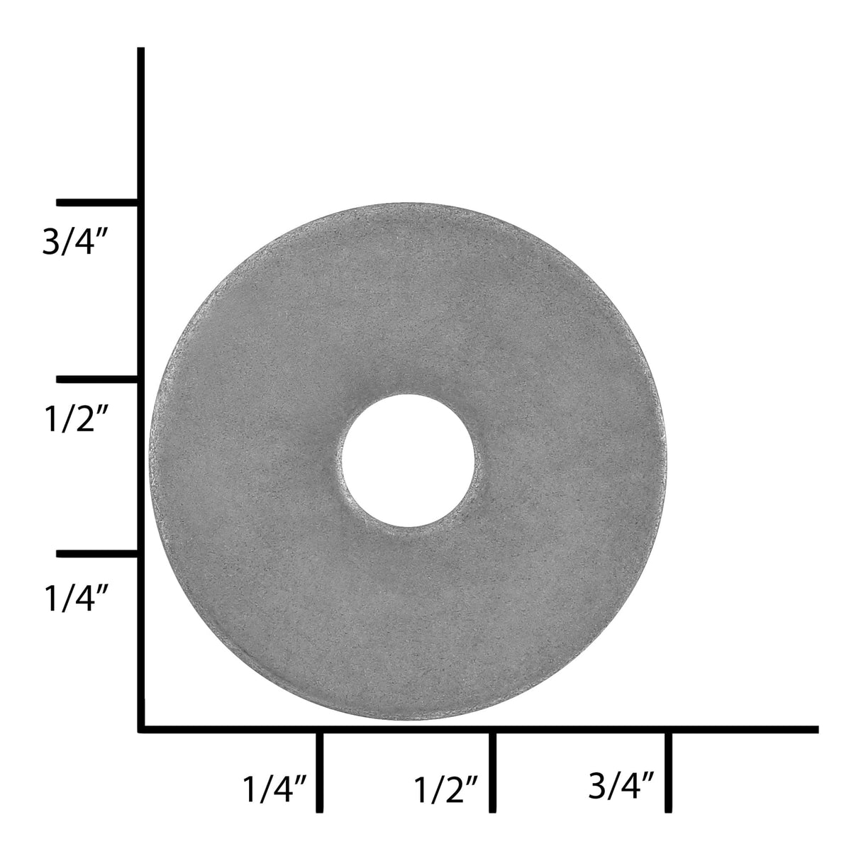 Ohio Travel Bag Fasteners 1/4" Washer, Raw Steel - 12 pk, #L-1134 L-1134