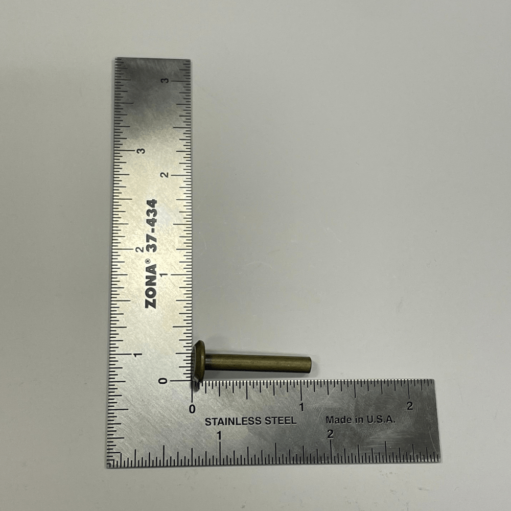 Ohio Travel Bag Fasteners 1" Antique Brass, Tubular Rivet, Steel - 12 pk, #310-16-16-AB 310-16-16-AB