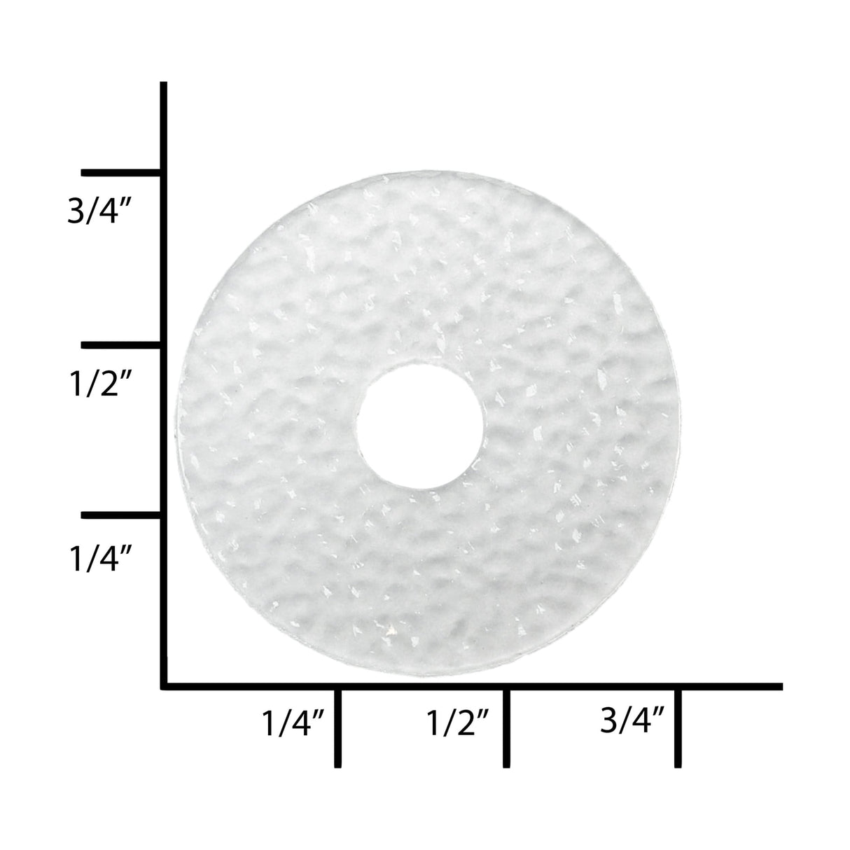 Ohio Travel Bag Fasteners 13/16" White, Washer, Plastic - 24 pk, #L-1598 L-1598
