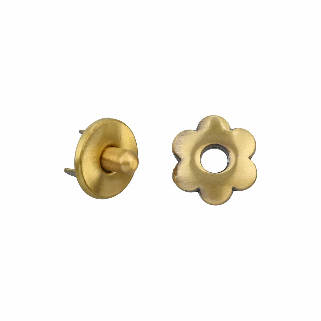 Ohio Travel Bag Fasteners 15mm Antique Brass, Flower Magnetic Snap, Steel, #P-2649-ANTB P-2649-ANTB