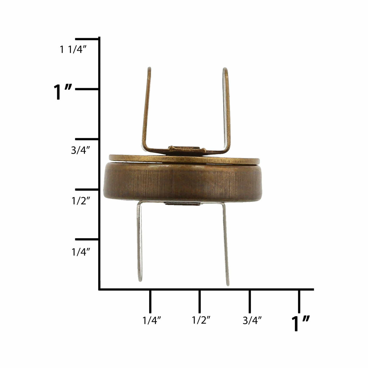 Ohio Travel Bag Fasteners 18mm Antique Brass, Thin Profile Magnetic Snap, Steel, #P-2364-ANTB P-2364-ANTB