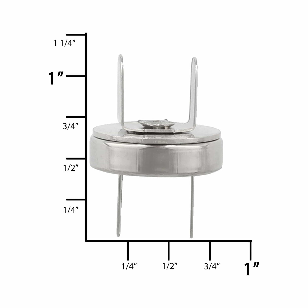 Ohio Travel Bag Fasteners 18mm Nickel, Thin Profile Magnetic Snap, Steel, #P-2364-NP P-2364-NP