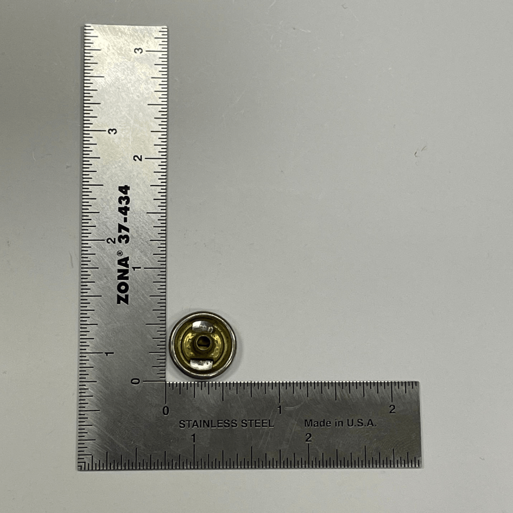 Ohio Travel Bag Fasteners 19/32" Nickel, Lift the Spot Cap, Solid Brass, #19100 19100