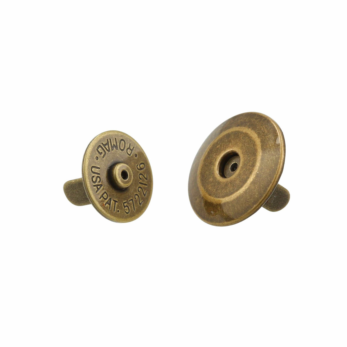 Ohio Travel Bag Fasteners 19mm Antique Brass, Beveled Low Profile Magnetic Snap, Steel, #P-2407-ANTB P-2407-ANTB