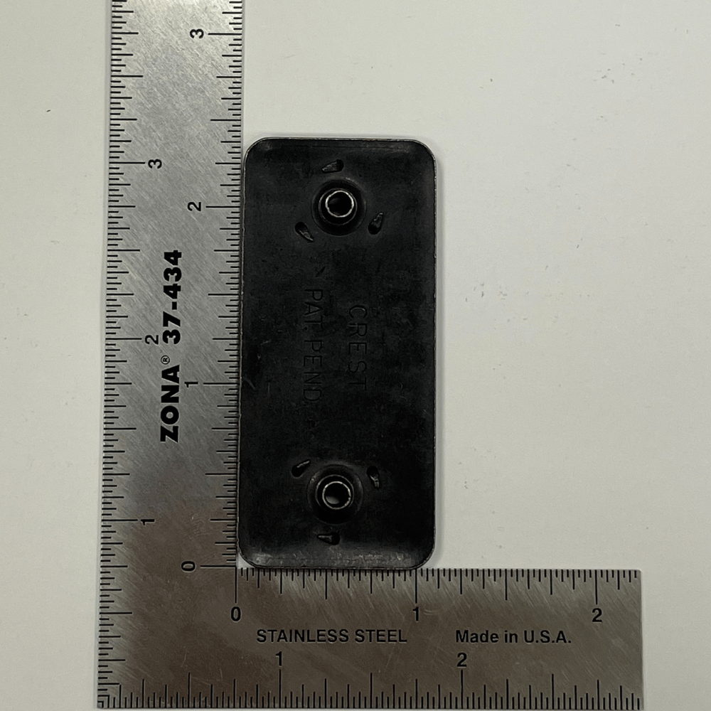 Ohio Travel Bag Fasteners 2 7/16" Black, Threaded Wheel Washer Plate with Screws, Steel, #L-2124-BLK L-2124-BLK