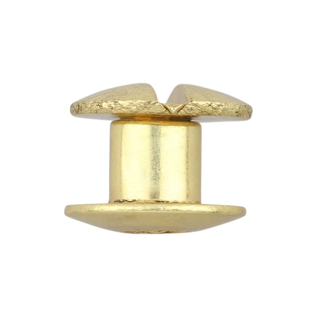 Ohio Travel Bag Fasteners 3/16" Brass, Open Hole Chicago Screw, Solid Brass, #L-156-3-16SB L-156-3-16SB