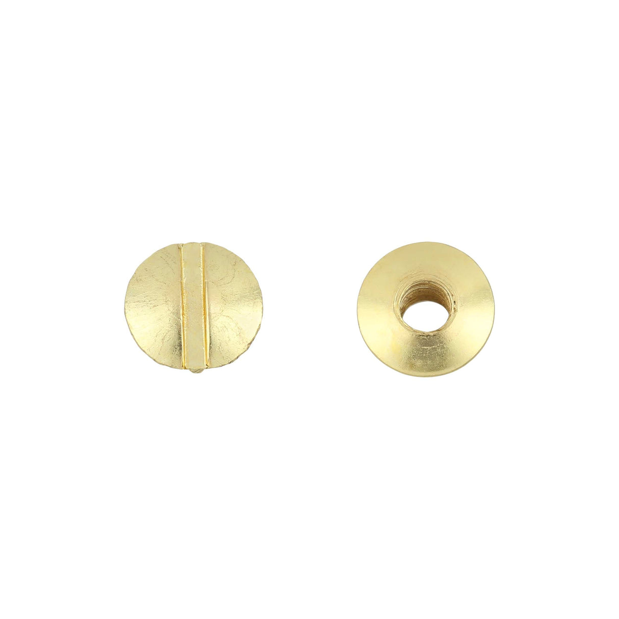 Ohio Travel Bag Fasteners 3/16" Brass, Open Hole Chicago Screw, Solid Brass, #L-156-3-16SB L-156-3-16SB