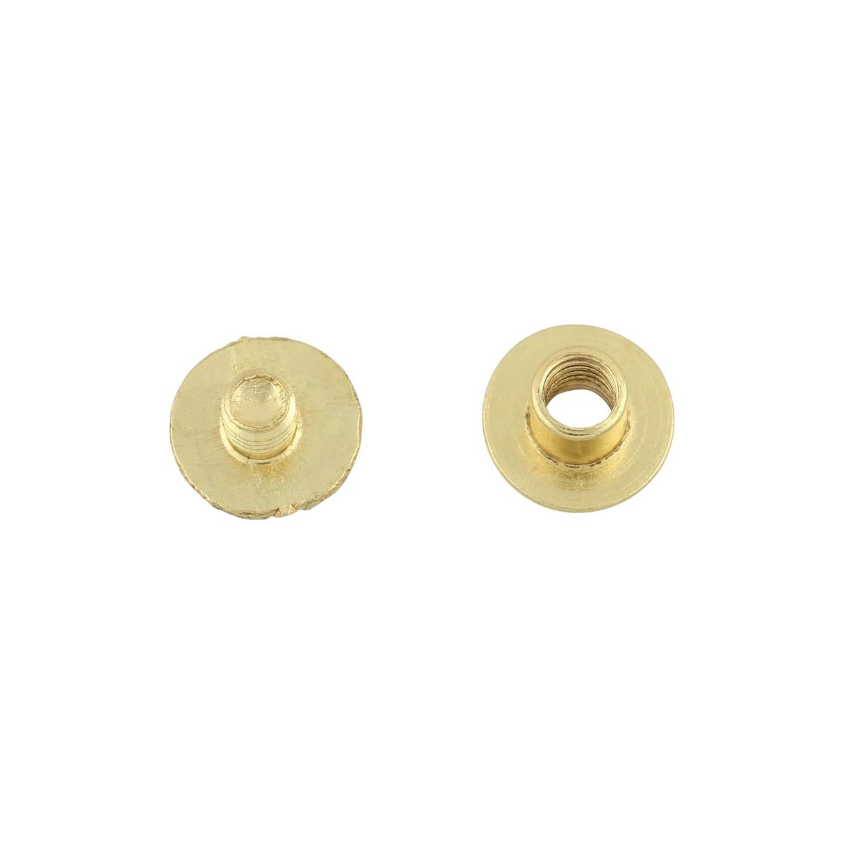 Ohio Travel Bag Fasteners 3/16" Brass, Open Hole Chicago Screw, Solid Brass, #L-156-3-16SB L-156-3-16SB