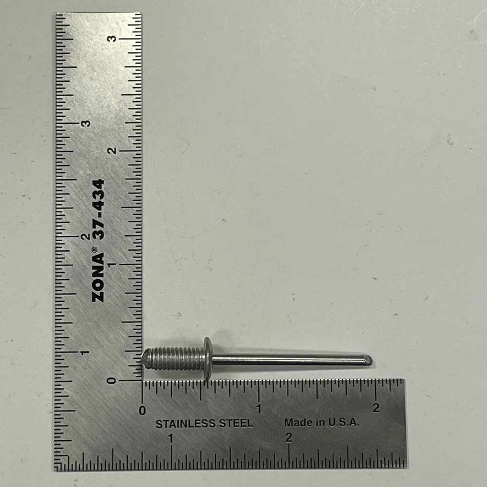 Ohio Travel Bag Fasteners 3/16" Nickel, Grooved Fliteware Rivet, Steel- 12 pk, #8675-AS 8675-AS