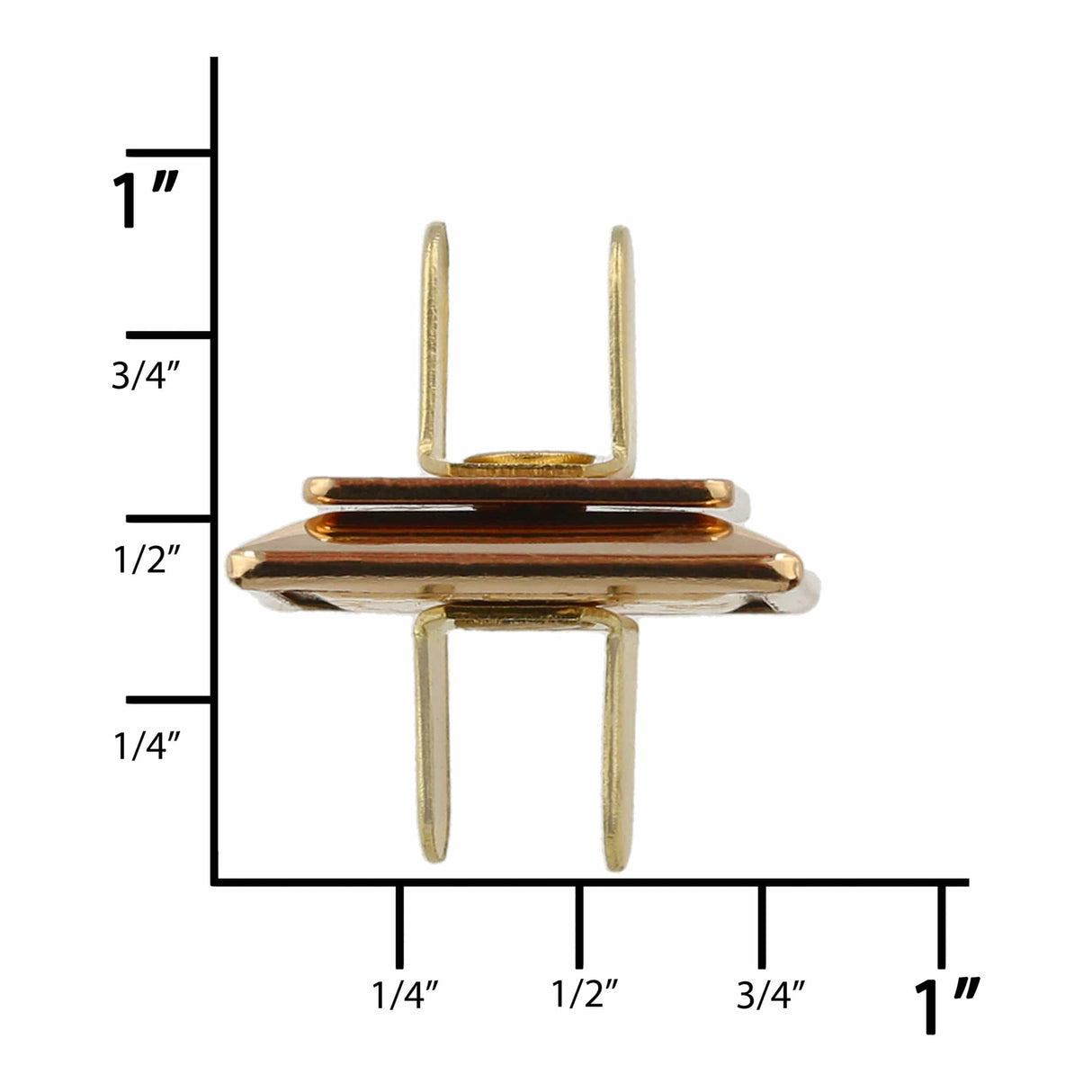 Ohio Travel Bag Fasteners 3/4" Gold, Magnetic Snap, Steel, #P-2443-GOLD P-2443-GOLD