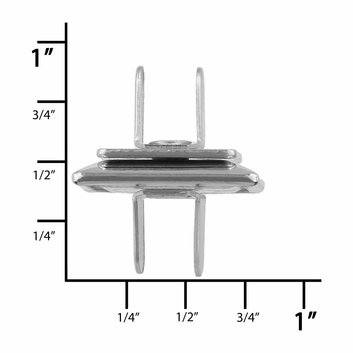 Ohio Travel Bag Fasteners 3/4" Nickel, Magnetic Snap, Steel, #P-2443-NP P-2443-NP