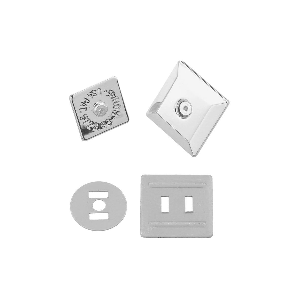 Ohio Travel Bag Fasteners 3/4" Nickel, Magnetic Snap, Steel, #P-2443-NP P-2443-NP