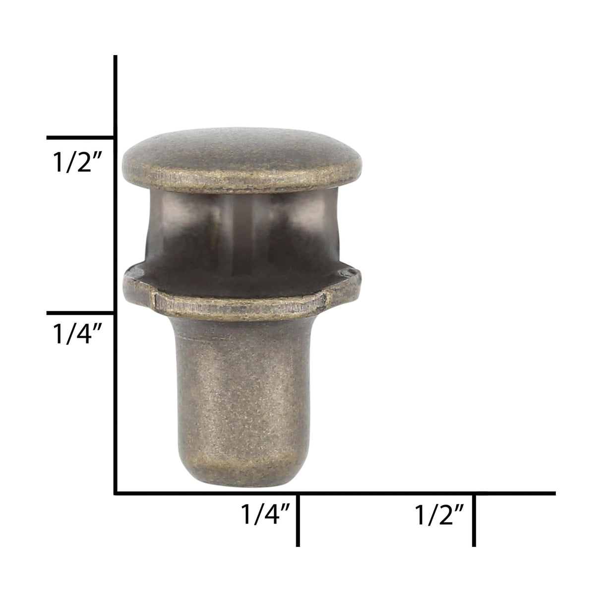 Ohio Travel Bag Fasteners 3/8" Antique Brass, Boot Lace Eyelet Hook, Steel, #A-295-ANTB A-295-ANTB