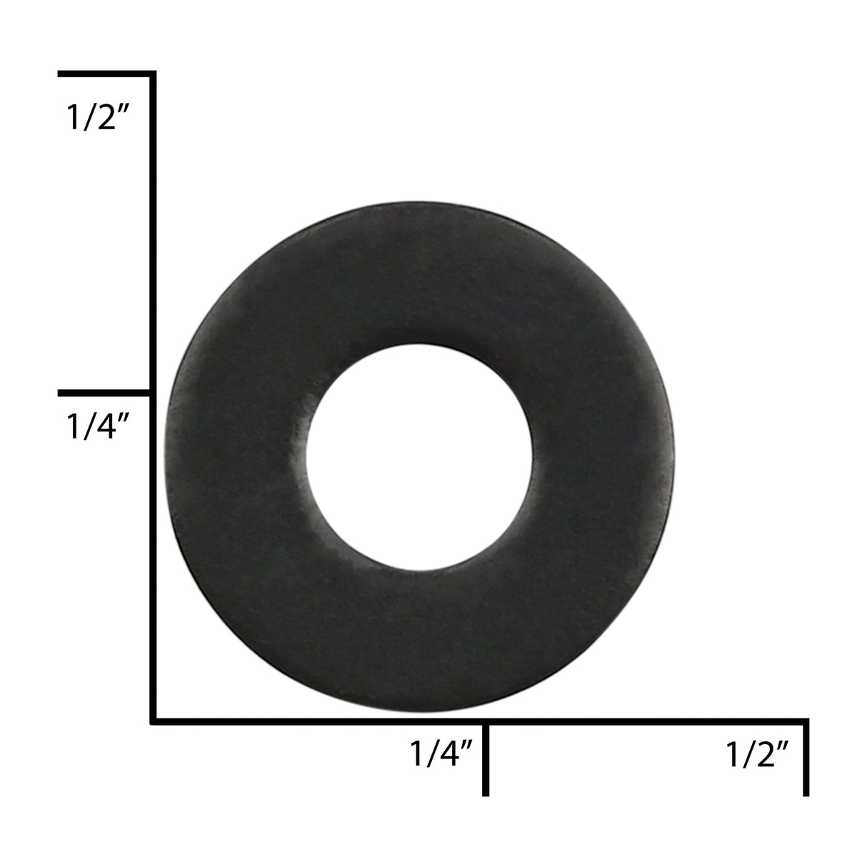 Ohio Travel Bag Fasteners 3/8" Black, Washer, Steel - 24pk, #L-1747-BLK L-1747-BLK