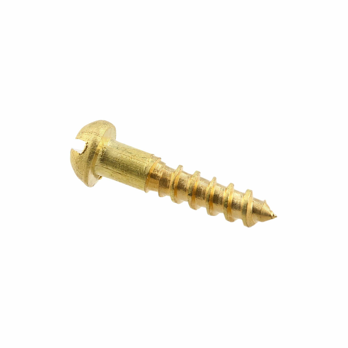 Ohio Travel Bag Fasteners 3/8" Brass, #1 Round Head Wood Screw, Solid Brass, #WS-1-3-8-RH WS-1-3-8-RH