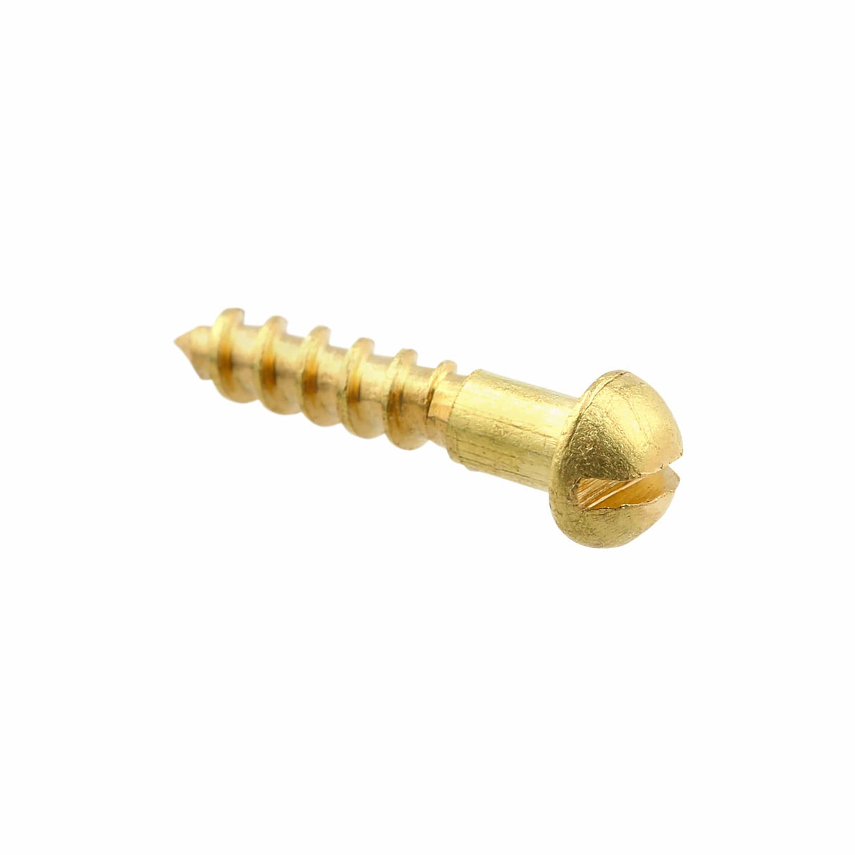 Ohio Travel Bag Fasteners 3/8" Brass, #1 Round Head Wood Screw, Solid Brass, #WS-1-3-8-RH WS-1-3-8-RH