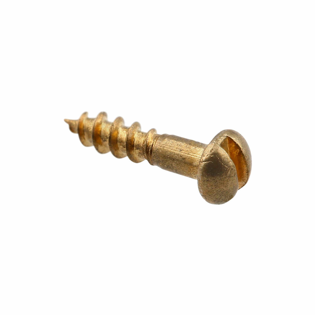 Ohio Travel Bag Fasteners 3/8" Brass, #2 Round Head Wood Screw, Solid Brass, #WS-2-3-8-RH WS-2-3-8-RH