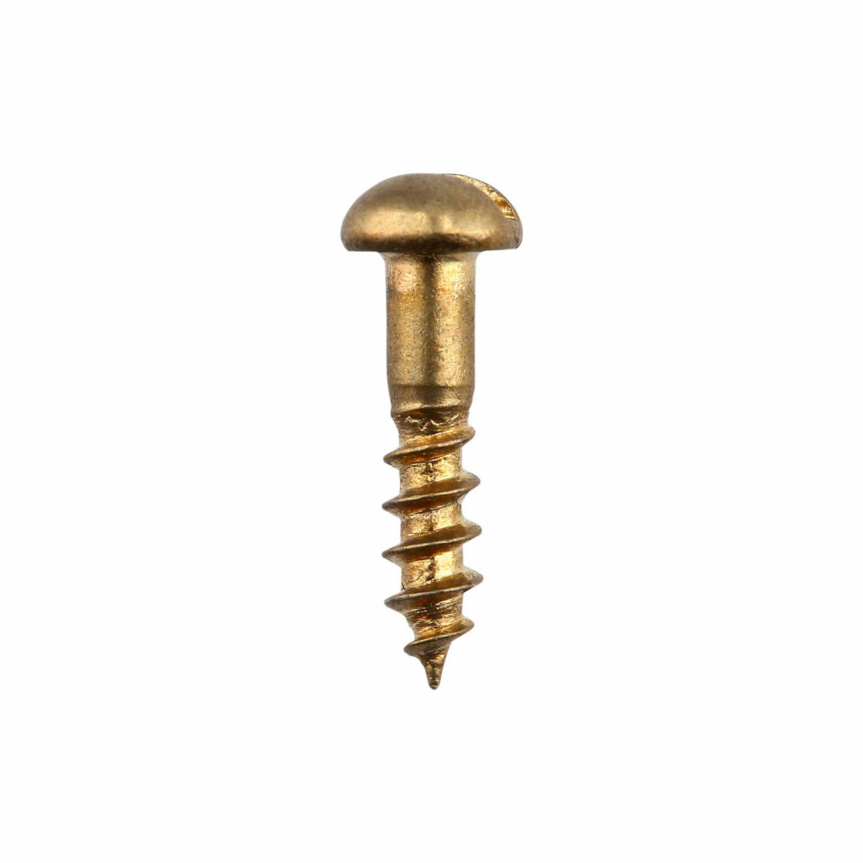 Ohio Travel Bag Fasteners 3/8" Brass, #2 Round Head Wood Screw, Solid Brass, #WS-2-3-8-RH WS-2-3-8-RH