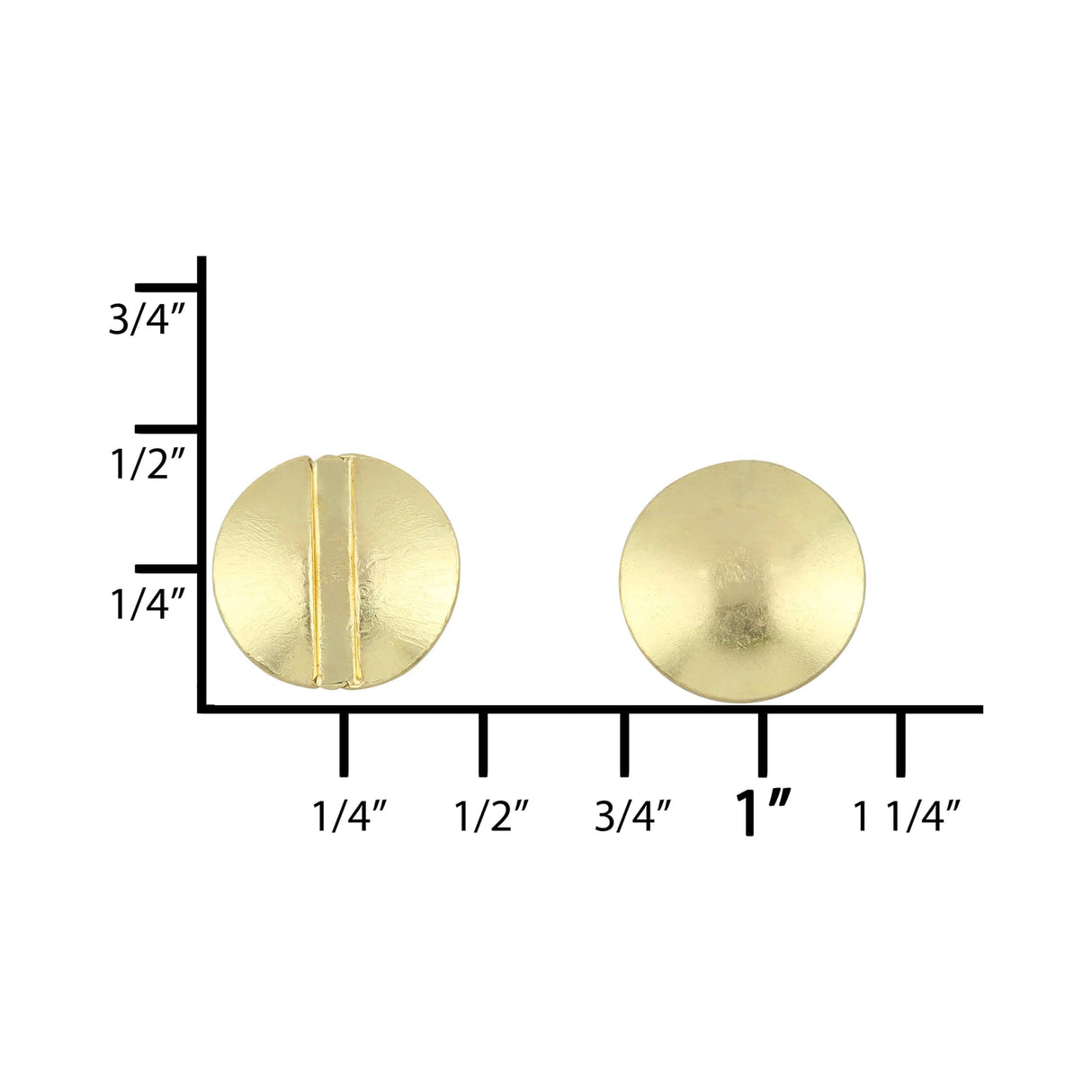 Ohio Travel Bag Fasteners 3/8" Brass, Chicago Screw, Solid Brass, #L-156-3-8SB L-156-3-8SB