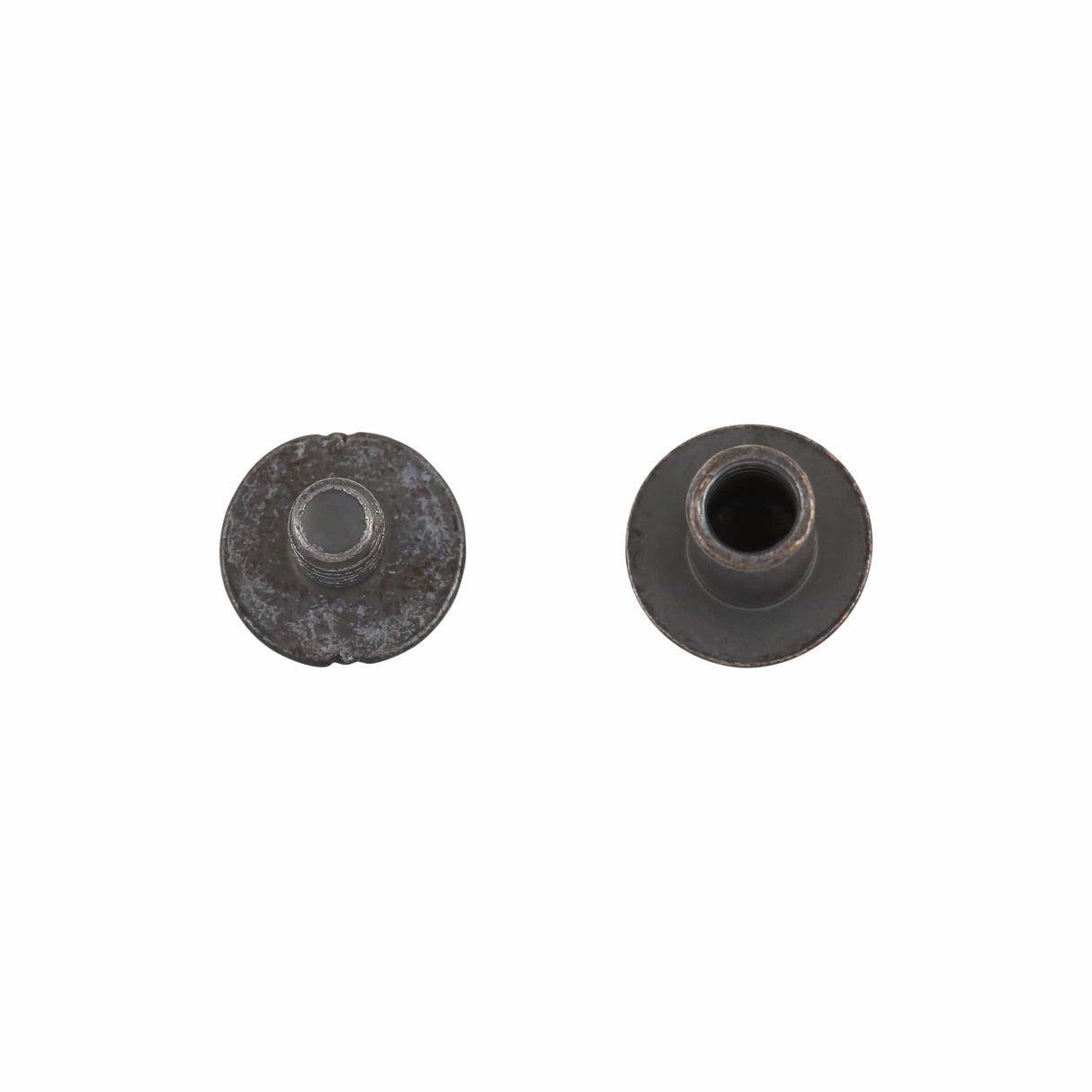 Ohio Travel Bag Fasteners 3/8" Glossy Black, Chicago Screw, Solid Brass, #L-156-3-8BLK L-156-3-8BLK