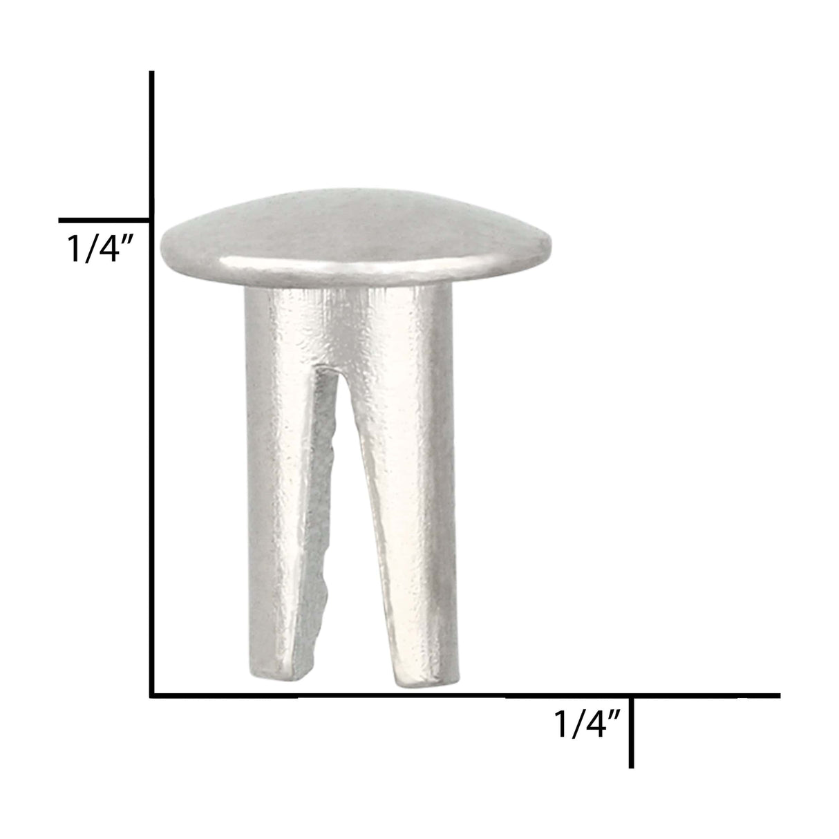 Ohio Travel Bag Fasteners 4/16" Nickel, Split Rivet, Steel - 24 pk, #100-4-16-NP 100-4-16-NP