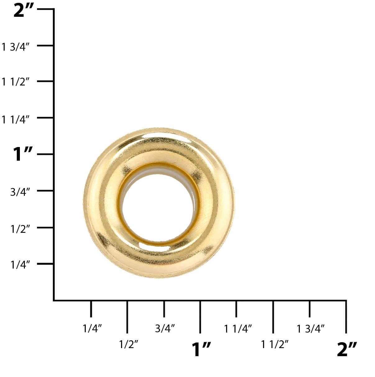 Ohio Travel Bag Fasteners #4 Brass, Grommet with Washer, Solid Brass, #GROM-4-SB GROM-4-SB