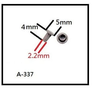 Ohio Travel Bag Fasteners 4mm Nickel Plate, Double Cap Jiffy Rivet, Steel-PK100, #A-337-NP A-337-NP