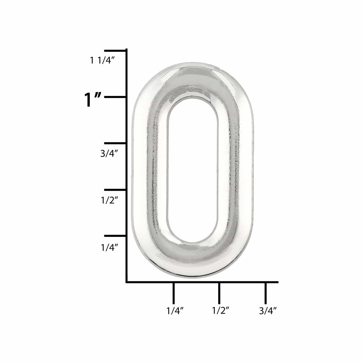 Ohio Travel Bag Fasteners 5/16" Nickel, Oblong Force Fit Eyelet, Zinc Alloy, #P-2633 P-2633