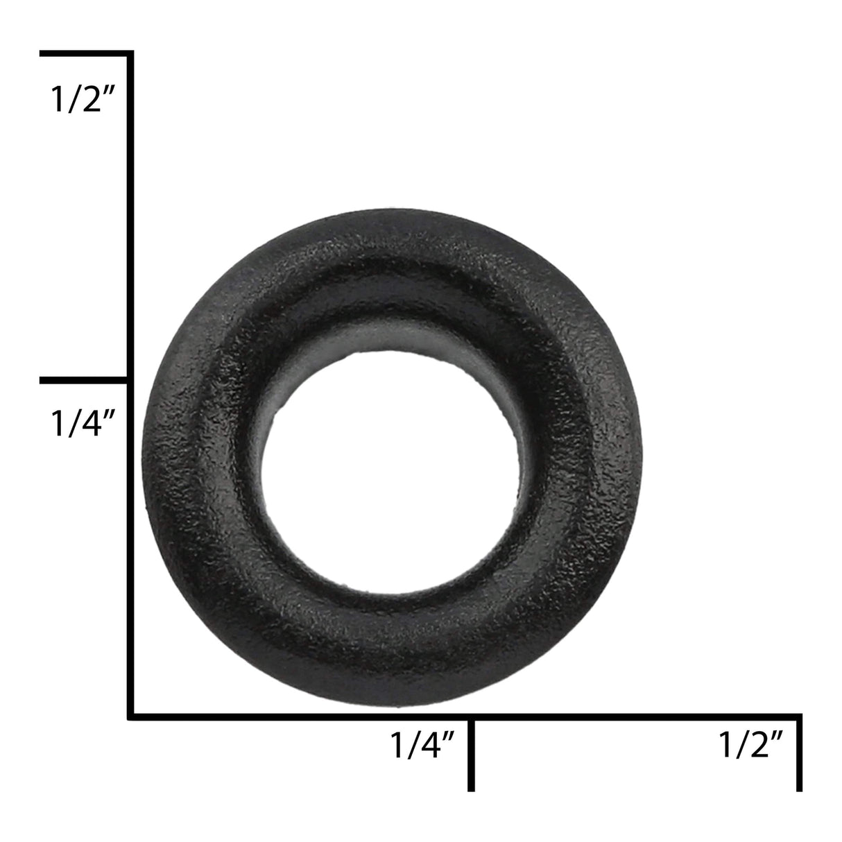 Ohio Travel Bag Fasteners 5/32" Black, Eyelet, Steel - 24 pk, #A-258-BLK A-258-BLK