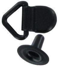 Ohio Travel Bag Fasteners 5/8" Black, Boot Hook Loop w/Eyelet, Steel, #XBH-1 XBH-1