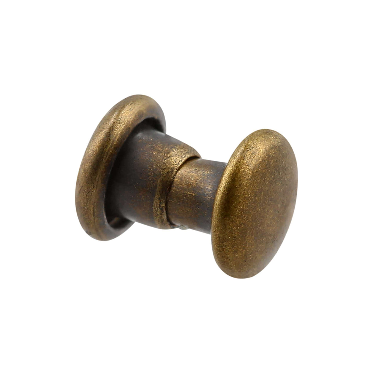 Ohio Travel Bag Fasteners 6mm Antique Brass, Double Cap Jiffy Rivet, Steel, #A-340-ANTB A-340-ANTB