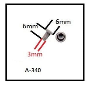 Ohio Travel Bag Fasteners 6mm Nickel, Double Cap Jiffy Rivet, Steel-PK100, #A-340-NP A-340-NP