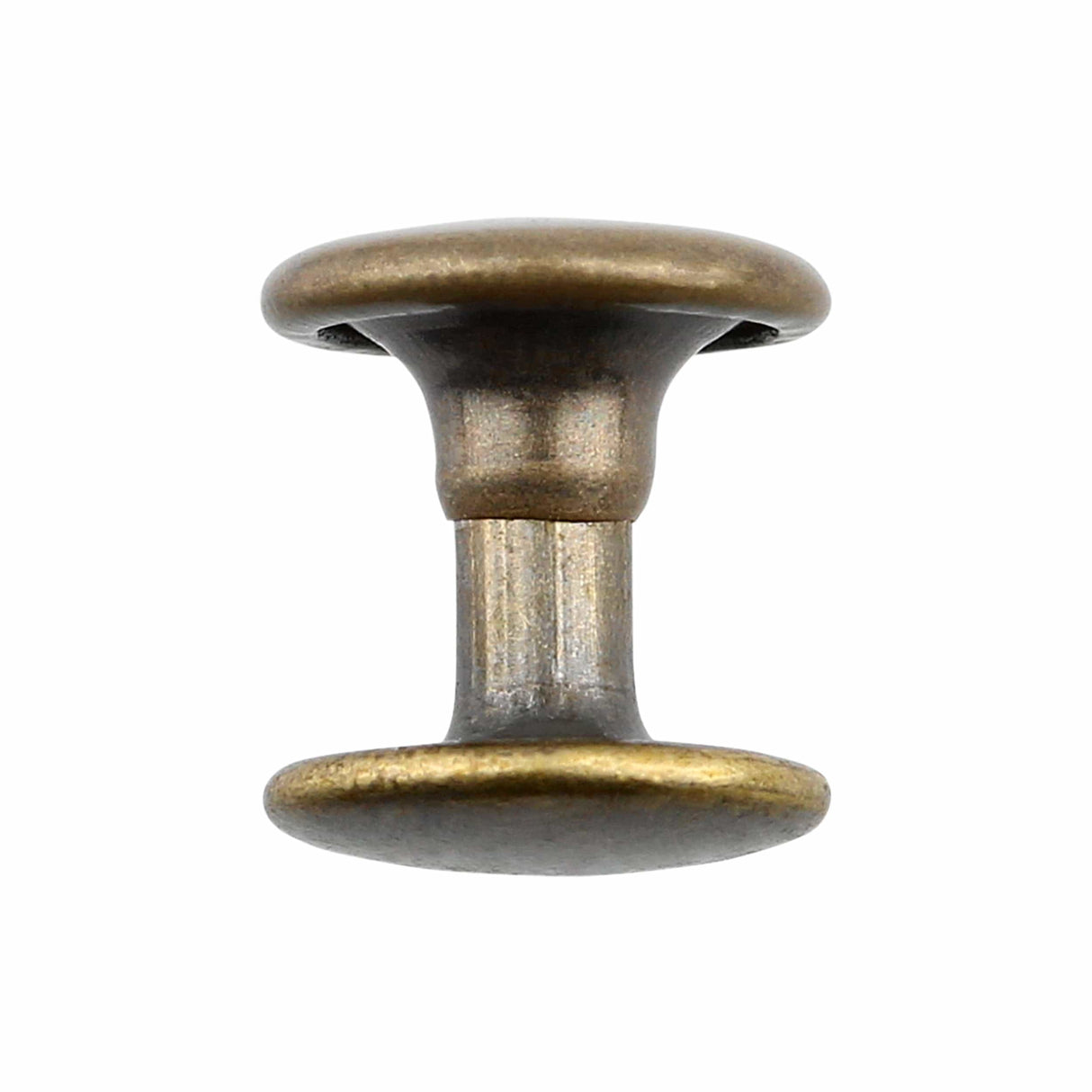 Ohio Travel Bag Fasteners 7mm Antique Brass, Double Cap Jiffy Rivets, Steel, #A-313-ANTB A-313-ANTB