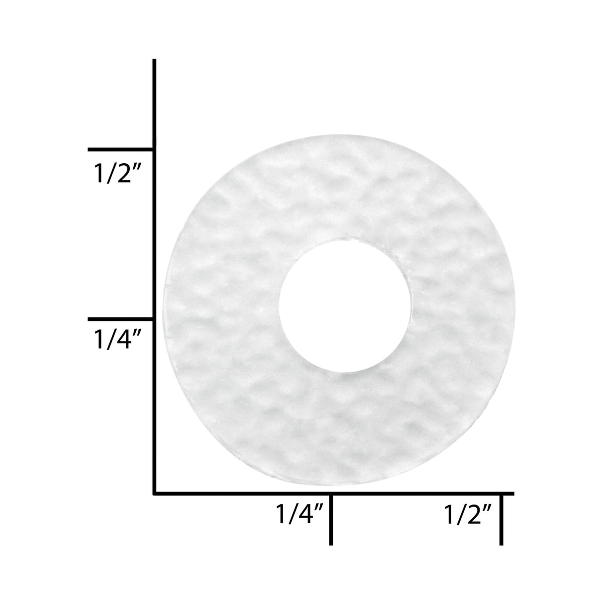 Ohio Travel Bag Fasteners 9/16" White, Washer, Plastic - 24 pk, #L-1684 L-1684