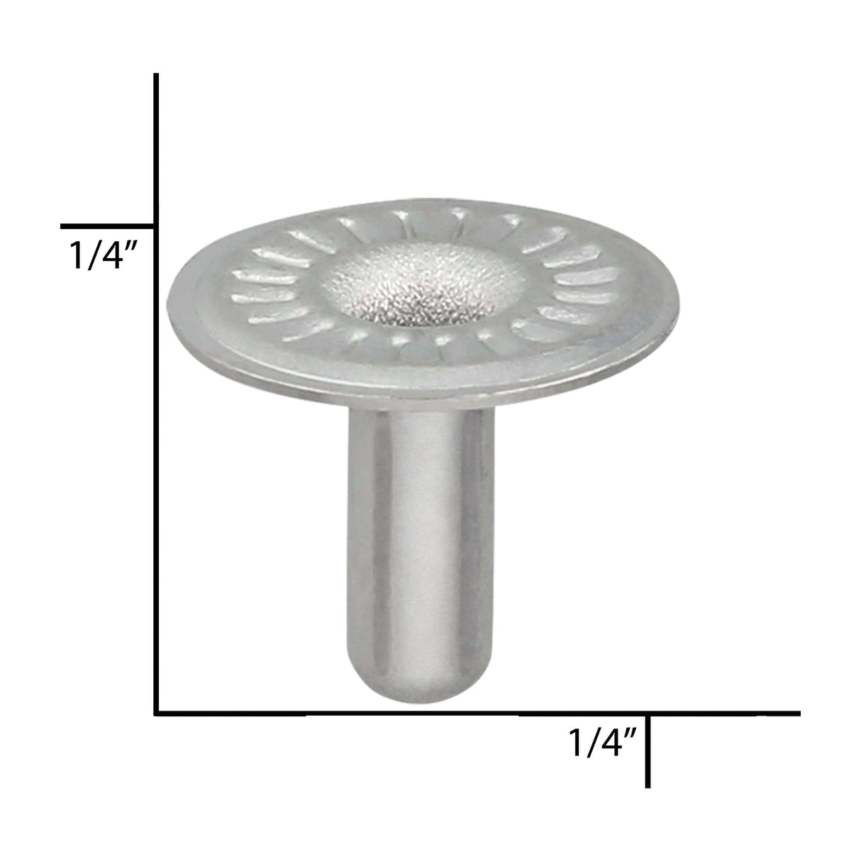 Ohio Travel Bag Fasteners Ligne 2 1/4" Nickel, Post, Solid Brass, #2375-SBN 2375-SBN