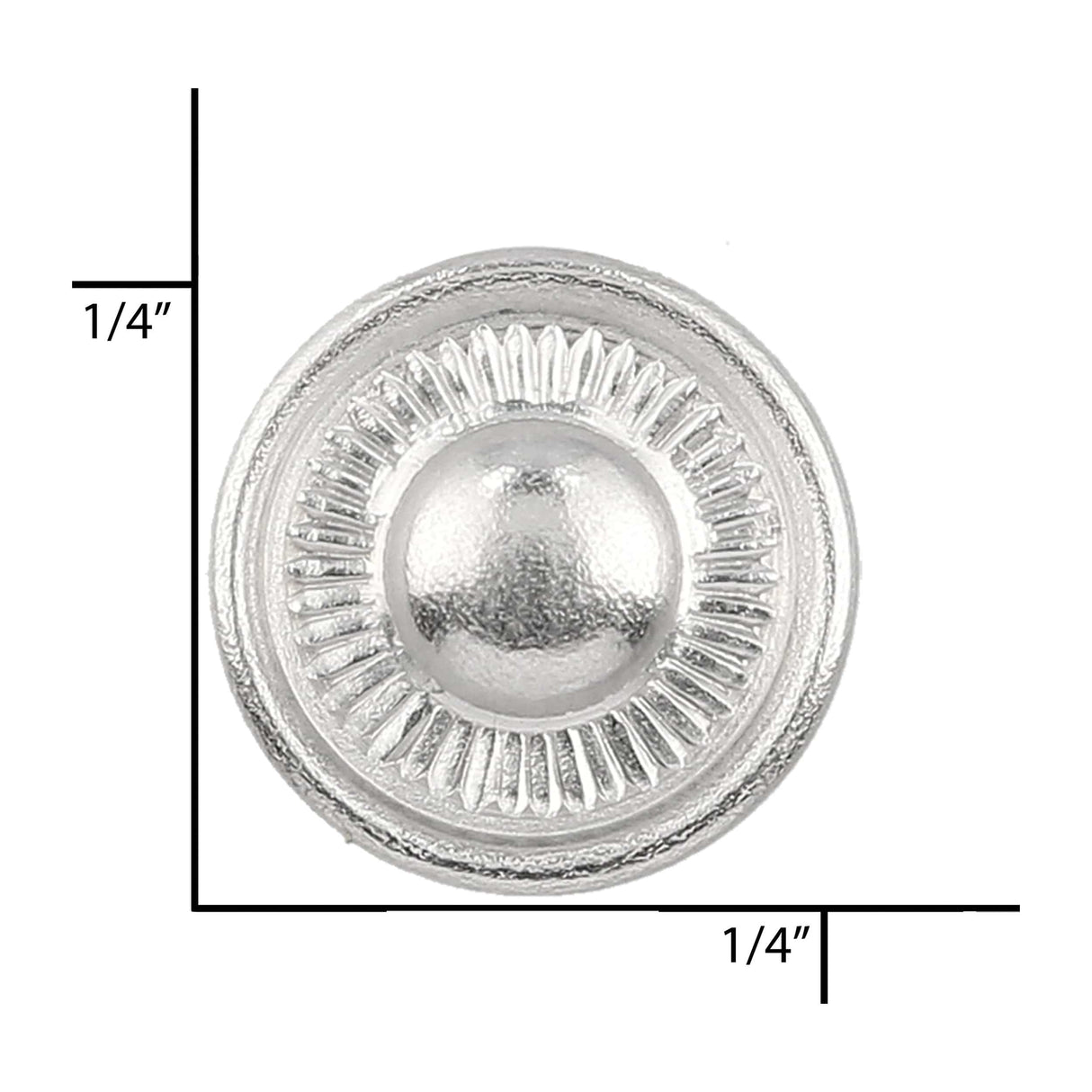 Ohio Travel Bag Fasteners Ligne 2 Nickel, 1/4"Parallel Spring Snap Stud, Solid Brass, #2374-SBN 2374-SBN