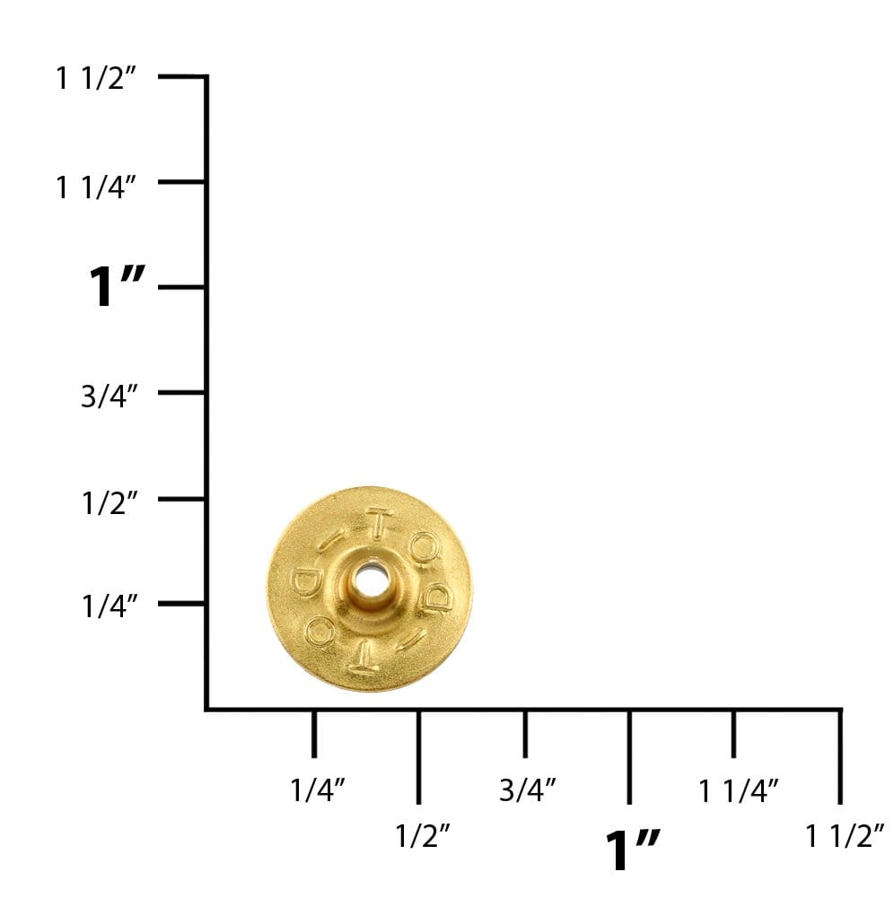 Ohio Travel Bag Fasteners Ligne 20 Brass, Dot Baby Durable Post, Solid Brass, #12404-SB 12404-SB