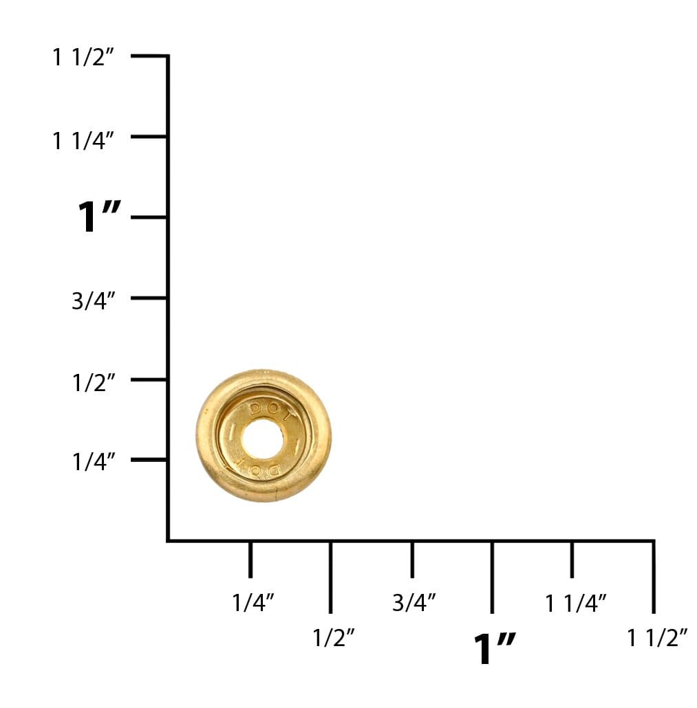 Ohio Travel Bag Fasteners Ligne 20 Brass, Dot Baby Durable Socket, Solid Brass, #12205-SB 12205-SB