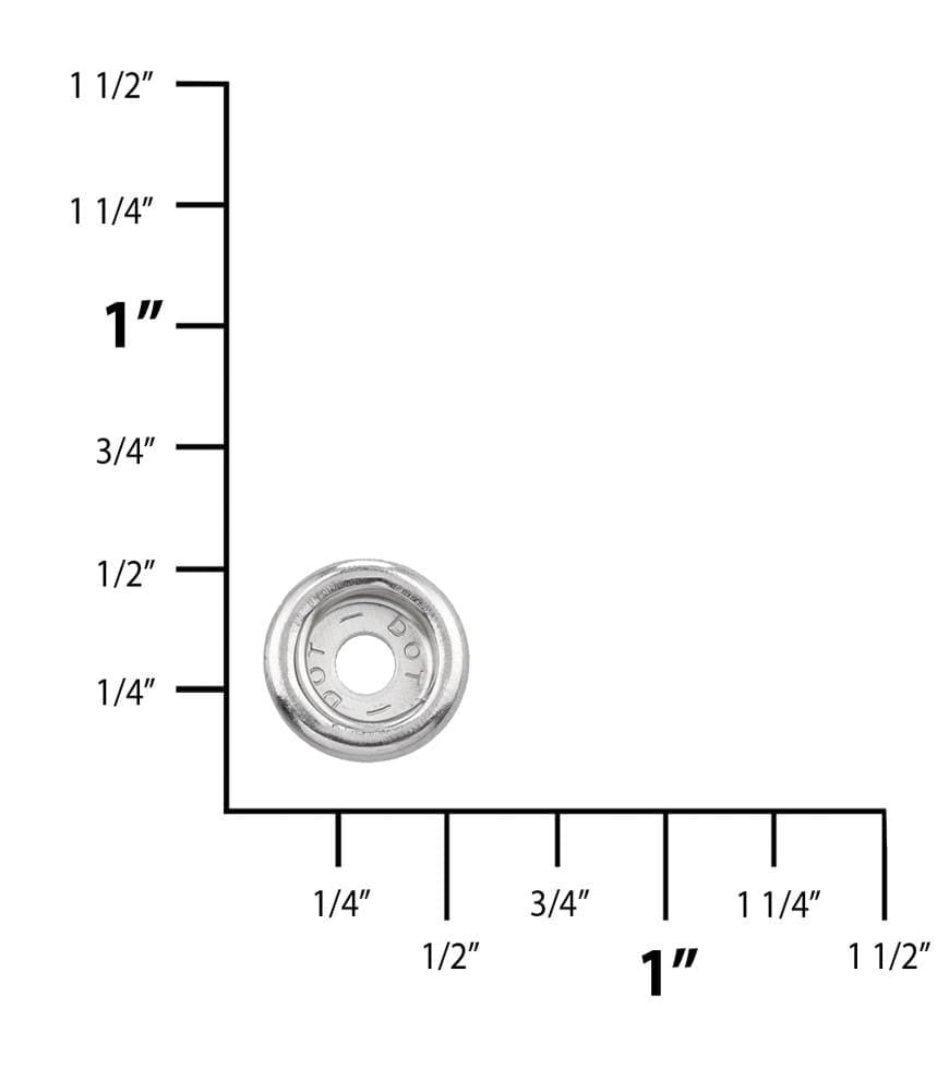 Ohio Travel Bag Fasteners Ligne 20 Nickel, Dot Baby Durable Socket, Solid Brass, #12205-SBN 12205-SBN
