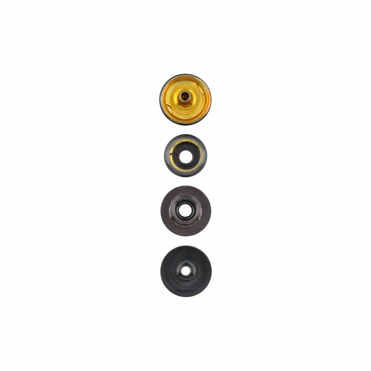 Ohio Travel Bag Fasteners Ligne 20 Snap Set Solid Brass Black(Pack of 10 Sets Complete), #WF-022 WF-022