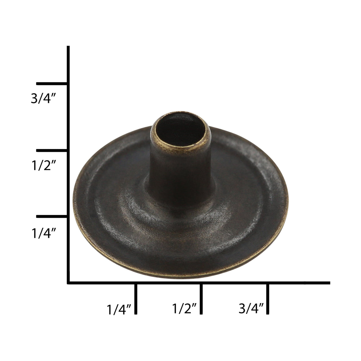 Ohio Travel Bag Fasteners Ligne 24 Antique Brass, Regular Durable Post, Solid Brass, #10412-ANTB 10412-ANTB