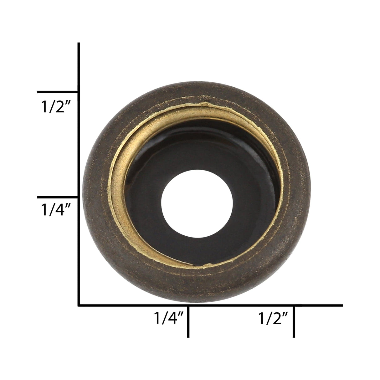 Ohio Travel Bag Fasteners Ligne 24 Antique Brass, Regular Durable Socket, Solid Brass, #10224-ANTB 10224-ANTB