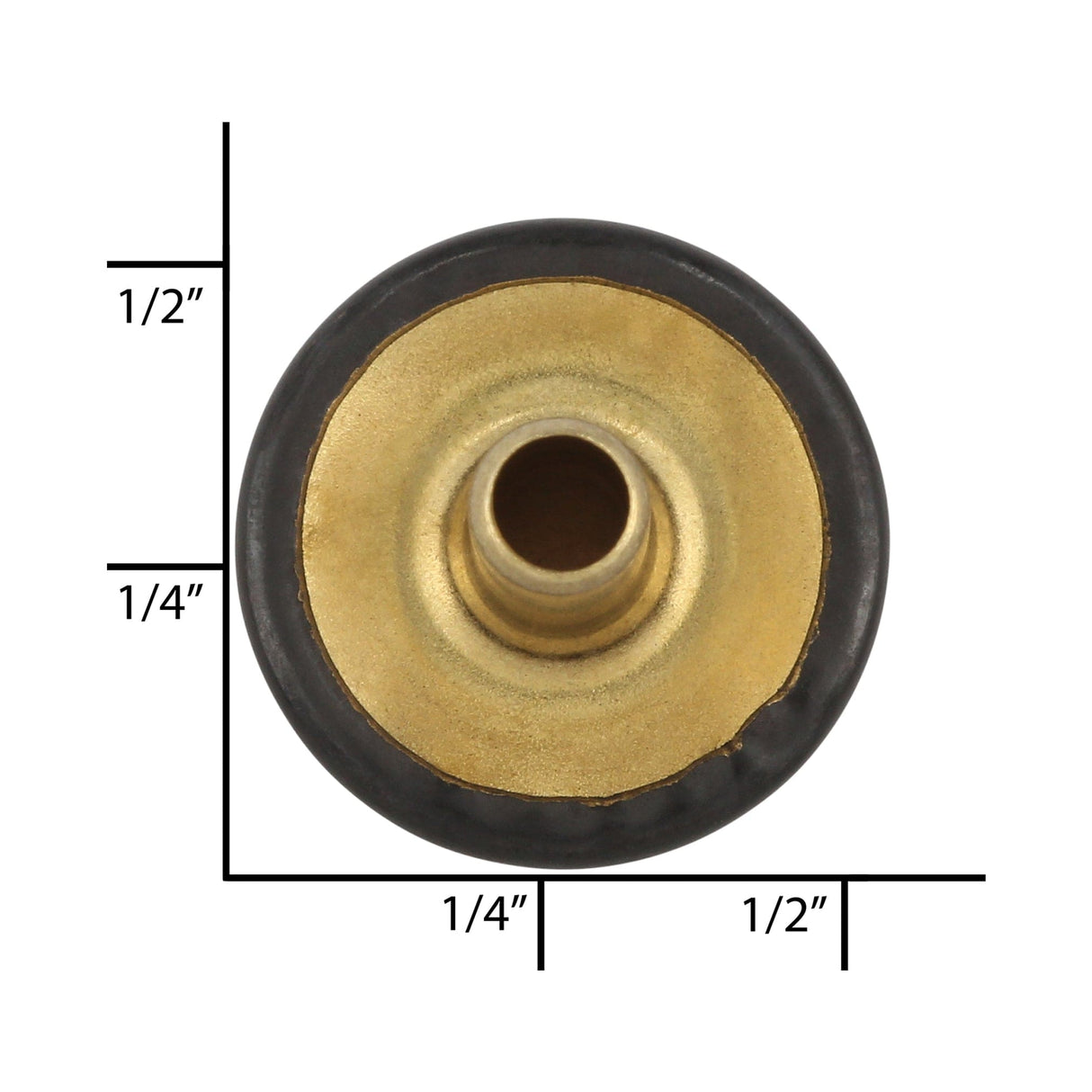 Ohio Travel Bag Fasteners Ligne 24 Black Oxide, Extra Long Barrel Cap, Solid Brass, #10129-BLKOX 10129-BLKOX