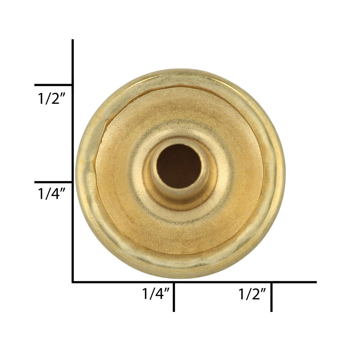 Ohio Travel Bag Fasteners Ligne 24 Brass, Regular Durable Cap, Solid Brass, #10128-SB 10128-SB