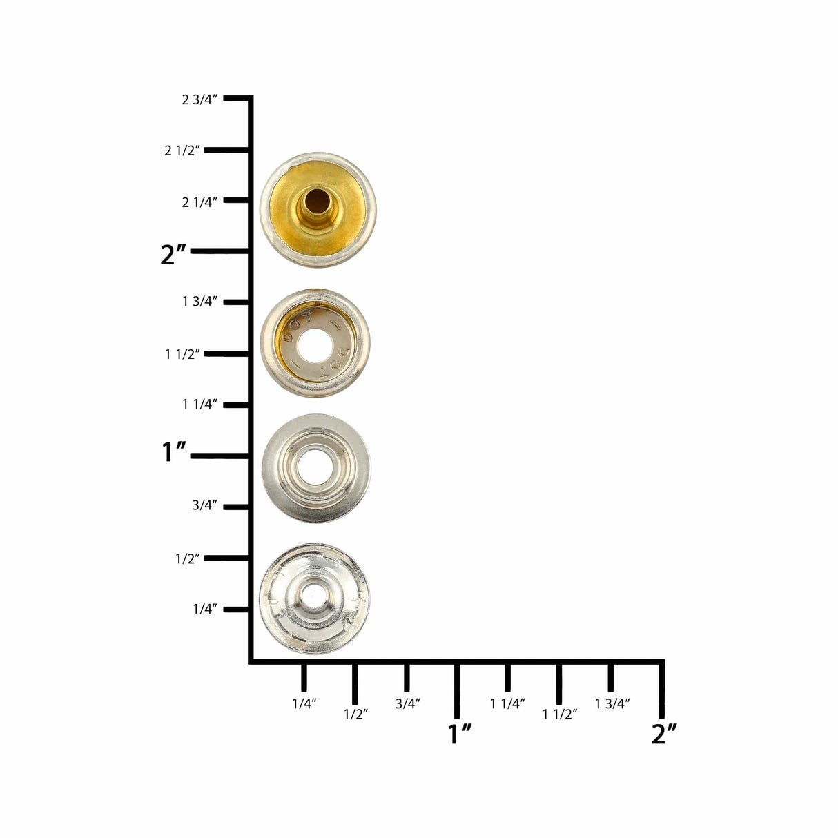 Ohio Travel Bag Fasteners Ligne 24 Snap Set Solid Brass Nickel (Pack of 10 Sets Complete), #WF-036-SBN WF-036-SBN