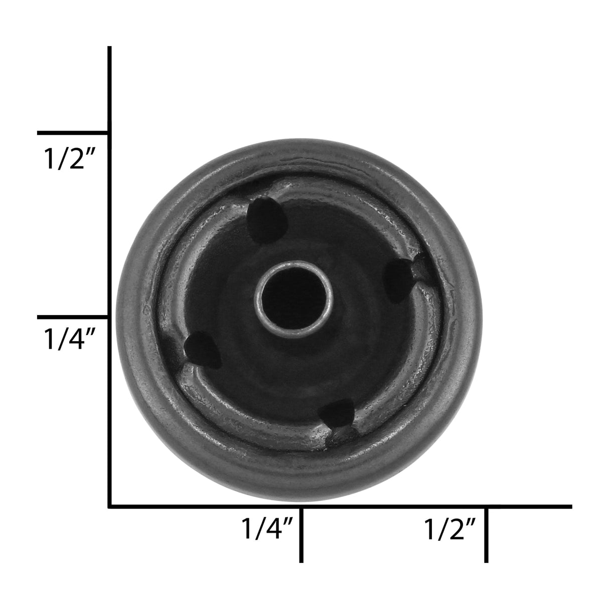 Ohio Travel Bag Fasteners Ligne 4 1/2" Black, Prym Cap, Solid Brass, #4370-BLK 4370-BLK